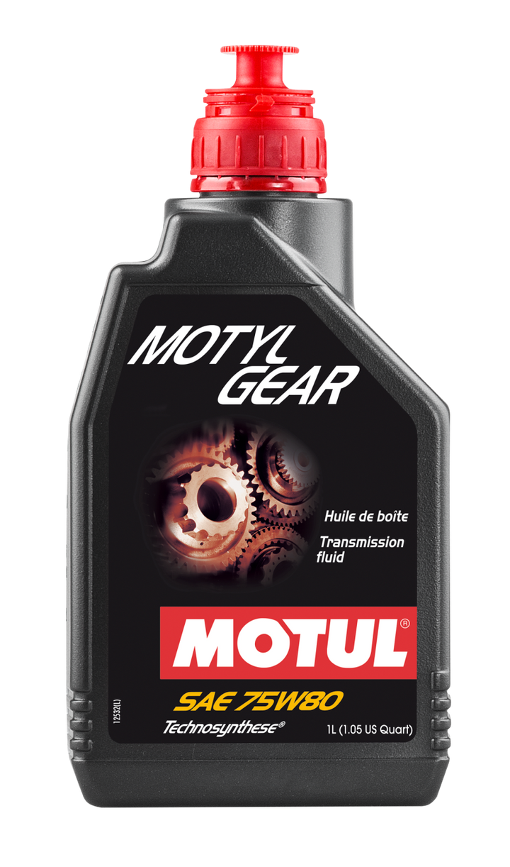 Motul 1L Transmission MOTYLGEAR 75W80 - Technosynthese - API GL-5 / MIL-L-2105D - Bull Strap