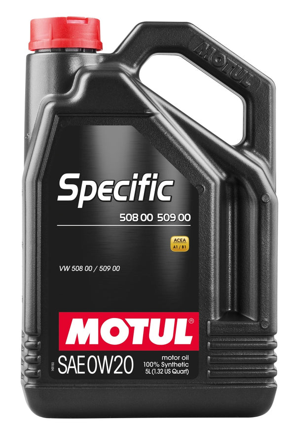 Motul 5L Specific 508 0W20 Oil - Acea A1/B1 / VW 508.00/509.00 / Porsche C20 - Bull Strap