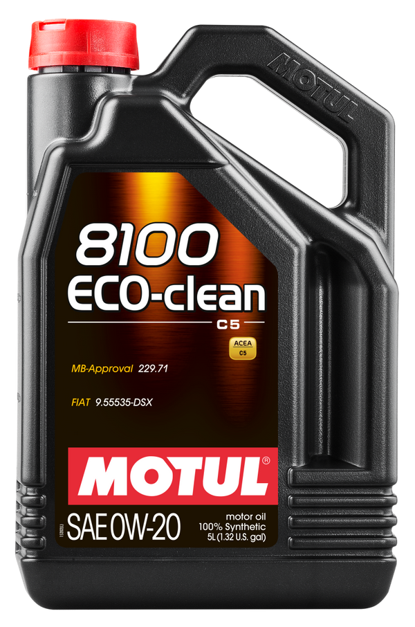 Motul 5L Synthetic Engine Oil 8100 0W20 Eco-Clean - Bull Strap