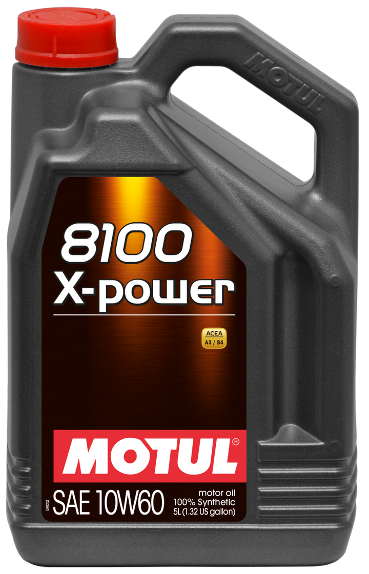 Motul 5L Synthetic Engine Oil 8100 10W60 X-Power - Bull Strap