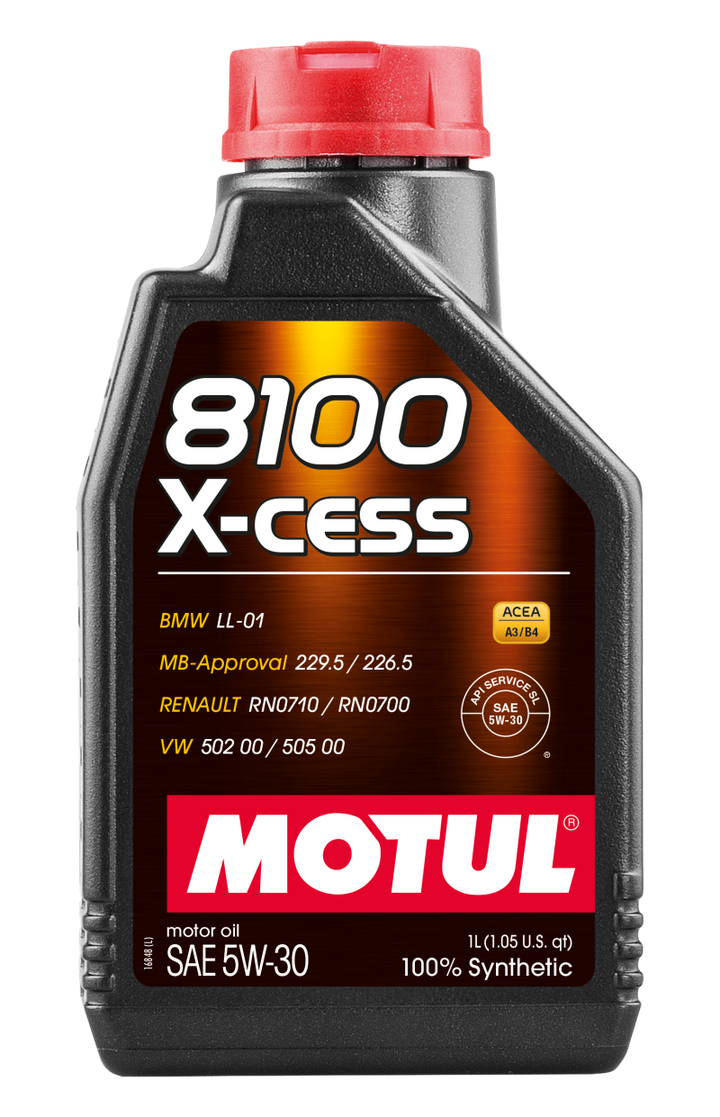 Motul Synthetic Engine Oil 8100 5W30 X-CESS 1L - Bull Strap