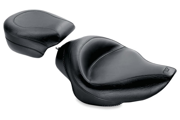 Mustang 04-21 Harley Sportster 3.3 Gallon Standard Touring Solo Seat - Black - Bull Strap