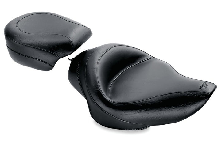 Mustang 04-21 Harley Sportster 3.3 Gallon Standard Touring Solo Seat - Black - Bull Strap