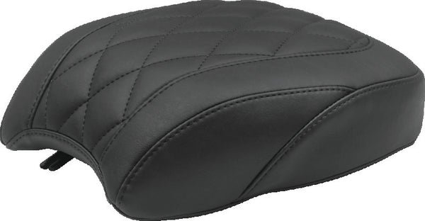Mustang 06-17 Harley Dyna Standard Touring Passenger Seat w/Studs - Black - Bull Strap