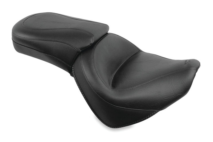 Mustang 10-13 Honda VT1300C Sabre,10-16 Stateline, 10-15 Interstate 1PC Seat - Black - Bull Strap
