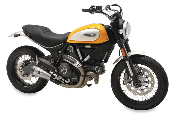 Mustang 15-21 Ducati Scrambler 800 Tripper Fastback 1PC Seat - Black - Bull Strap