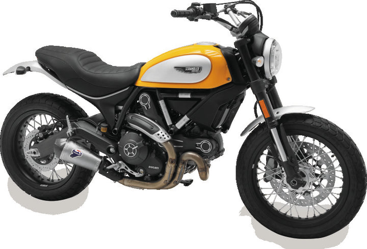 Mustang 15-21 Ducati Scrambler 800 Tripper Fastback 1PC Seat - Black - Bull Strap