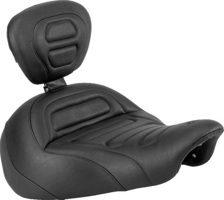 Mustang 17-21 Honda Rebel 300, 500 Tripper Solo Seat - Black - Bull Strap