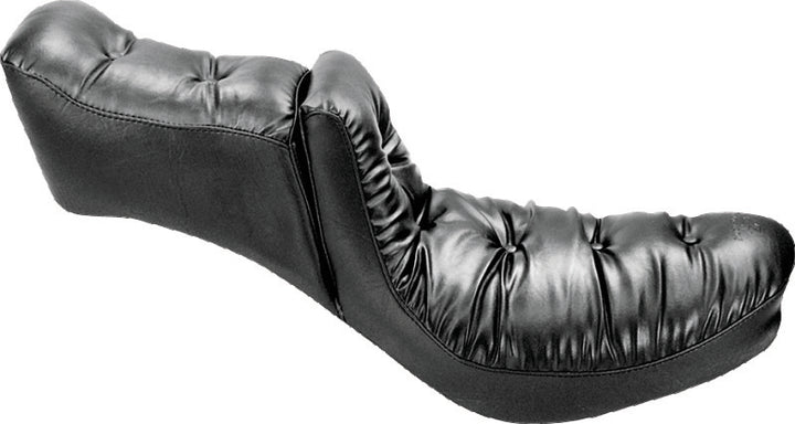 Mustang 23-24 HD CVO Rd Glide(ST), 2024 Rd Glide and Str Glide Touring Solo Seat - Black/Gray Stitch - Bull Strap