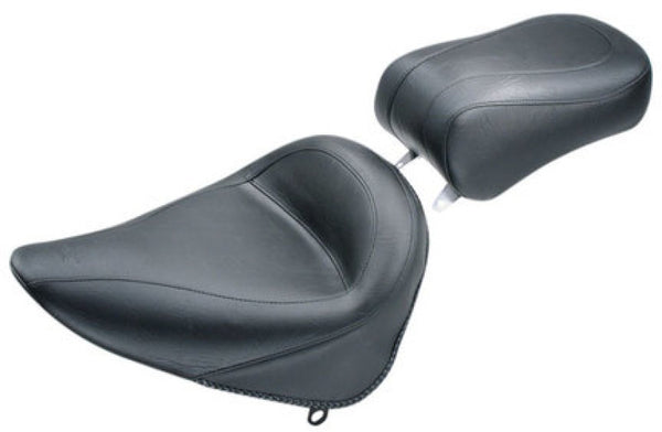 Mustang 84-06 Harley Standard Rear Tire Standard Touring Passenger Seat - Black - Bull Strap