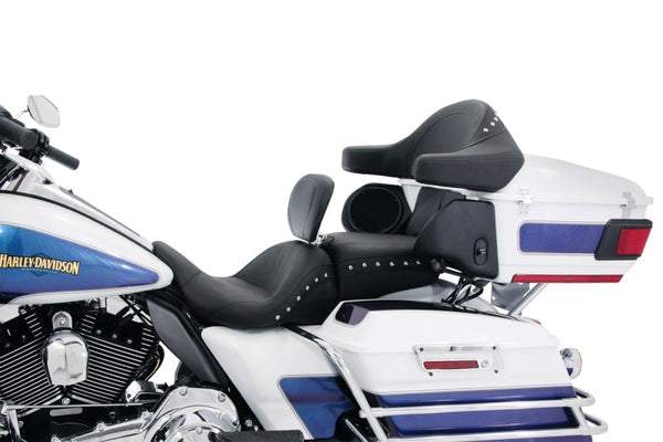 Mustang 93-13 Harley FL Touring Extended Arm Wrap w/Studs - Black - Bull Strap