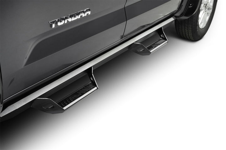N-Fab 2022 Toyota Tundra Crew Max Cab All Beds SRW Predator Pro Steps Textured Black w/o Bed Access - Bull Strap