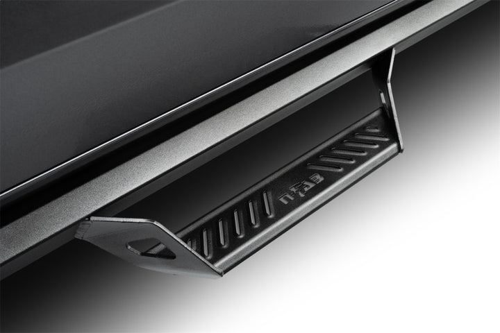 N-Fab 2022 Toyota Tundra Crew Max Cab All Beds SRW Predator Pro Steps Textured Black w/o Bed Access - Bull Strap