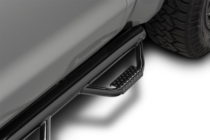N-Fab Nerf Step 02-08 Dodge Ram 1500/2500/3500 Quad Cab 4 Door - Gloss Black - Cab Length - 3in - Bull Strap