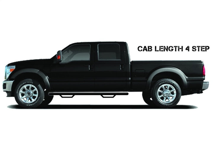 N-Fab Nerf Step 07-17 Toyota Tundra Double Cab - Tex. Black - Cab Length - 3in - Bull Strap
