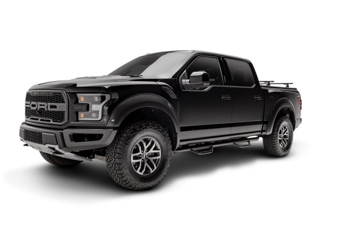 N-Fab Nerf Step 15-17 Ford F-150 SuperCrew - Tex. Black - Cab Length - 3in - Bull Strap