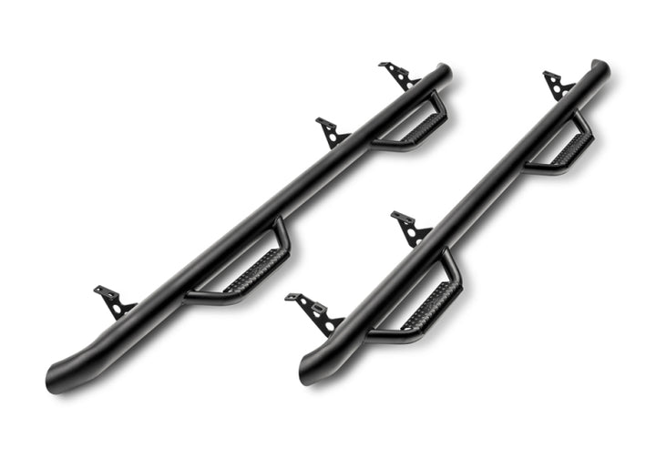 N-Fab Nerf Step 16-17 Toyota Tacoma Access Cab 6ft Bed - Tex. Black - W2W - SRW - 2in - Bull Strap