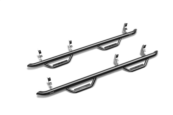 N-Fab Nerf Step 2019 Chevy/GMC 1500 Crew Cab - Cab Length Gloss - Black - 3in - Bull Strap