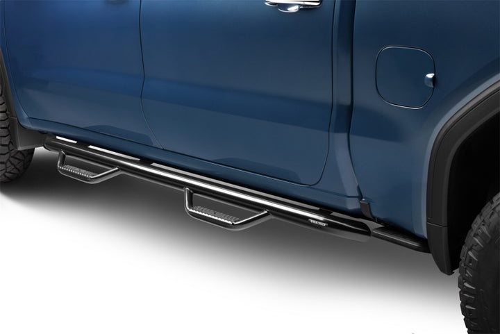 N-Fab Nerf Step 2019 Chevy/GMC 1500 Crew Cab - Cab Length Gloss - Black - 3in - Bull Strap
