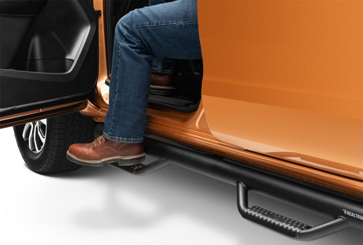 N-Fab Nerf Step 2019 Ford Ranger Crew Cab - Tex. Black - Cab Length - 3in - Bull Strap
