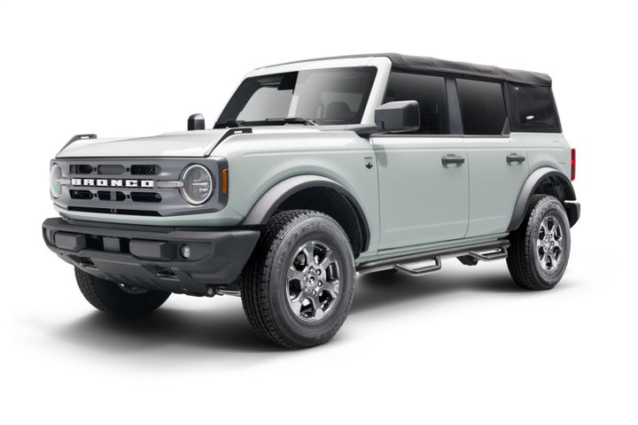 N-Fab Nerf Step 2021 Ford Bronco (4 Door) - Tex. Black - SRW - 3in - Bull Strap