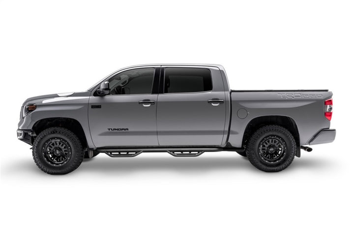 N-Fab Podium LG 07-17 Toyota Tundra Double Cab - Tex. Black - 3in - Bull Strap