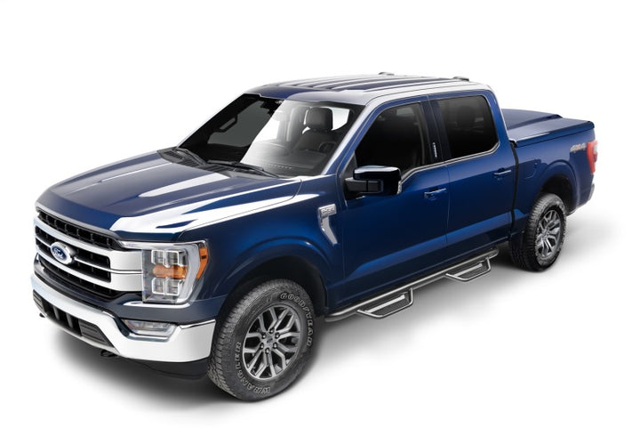 N-Fab Podium LG 15-17 Ford F-150 SuperCrew - Tex. Black - 3in - Bull Strap