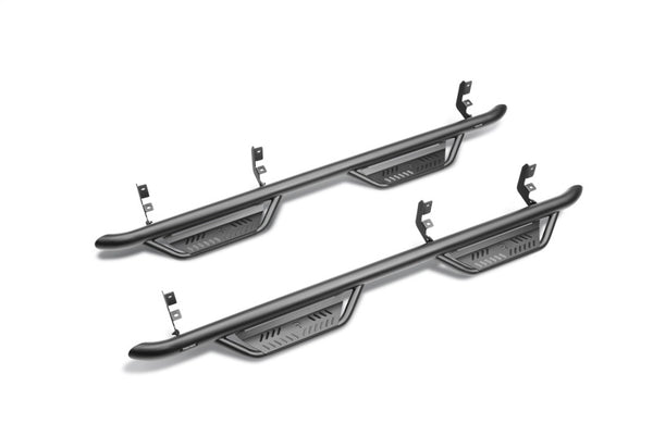 N-Fab Podium LG 2019 Chevy/GMC 1500 Crew Cab - Cab Length - Tex. Black - 3in - Bull Strap