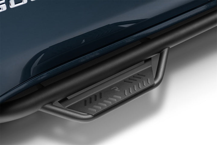 N-Fab Podium LG 2019 Chevy/GMC 1500 Crew Cab - Cab Length - Tex. Black - 3in - Bull Strap