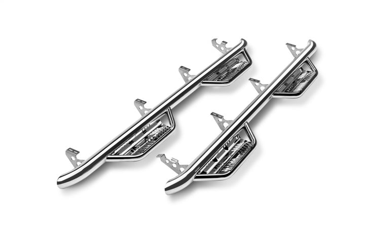 N-Fab Podium SS 2019 Chevy/GMC 1500 Crew Cab - Cab Length - Polished Stainless - 3in - Bull Strap