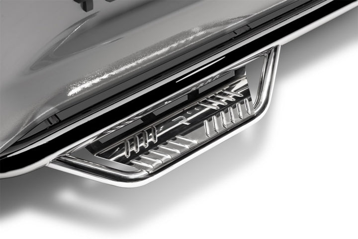 N-Fab Podium SS 2019 Chevy/GMC 1500 Crew Cab - Cab Length - Polished Stainless - 3in - Bull Strap