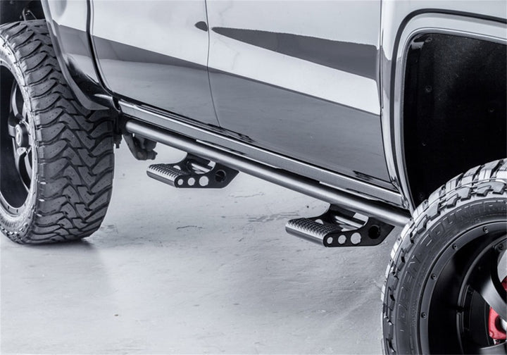 N-Fab RKR Rails 16-17 Toyota Tacoma Double Cab - Tex. Black - 1.75in - Bull Strap