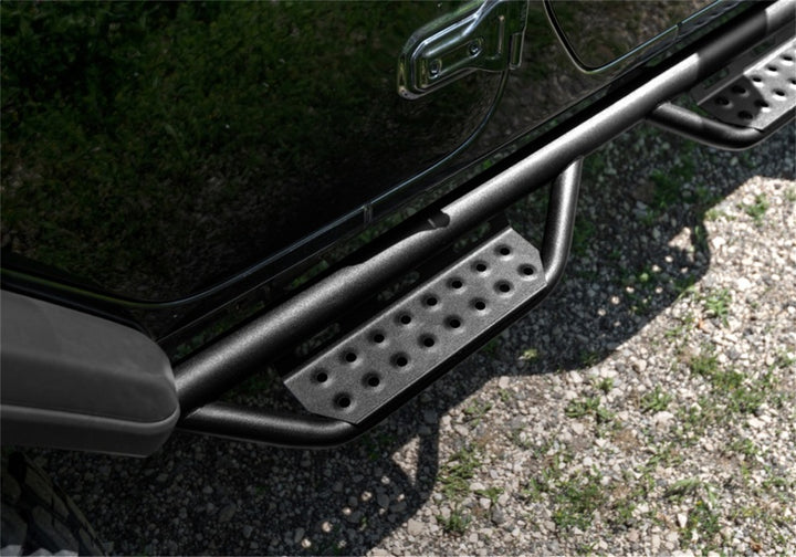 N-Fab RS Nerf Step 07-18 Jeep Wrangler JK 4DR - Full Length - Tex. Black - Bull Strap