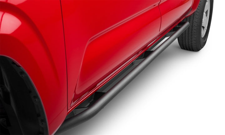N-Fab Trail Slider Steps 16-20 Toyota Tacoma Crew Cab All Beds - SRW - Textured Black - Bull Strap