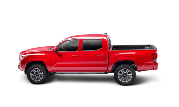N-Fab Trail Slider Steps 16-20 Toyota Tacoma Crew Cab All Beds - SRW - Textured Black - Bull Strap