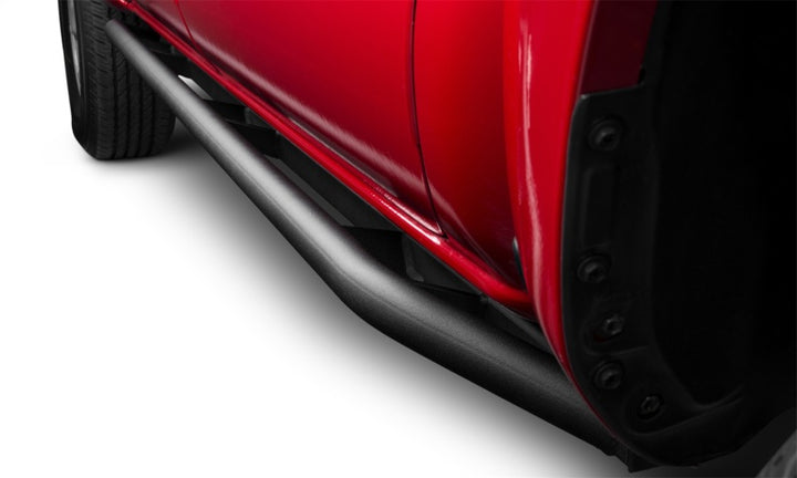 N-Fab Trail Slider Steps 16-20 Toyota Tacoma Crew Cab All Beds - SRW - Textured Black - Bull Strap