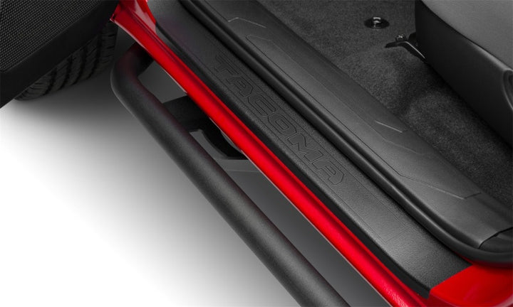 N-Fab Trail Slider Steps 16-20 Toyota Tacoma Crew Cab All Beds - SRW - Textured Black - Bull Strap