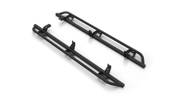 N-Fab Trail Slider Steps 19-20 Ford Ranger Crew Cab All Beds - SRW - Textured Black - Bull Strap