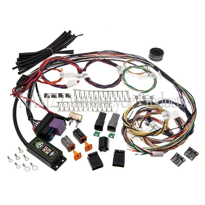 NAMZ 2017 Ver-1 Complete Bike Harness w/Starter Relay & 3-Circuits & Self Canceling Turn Sig Module - Bull Strap
