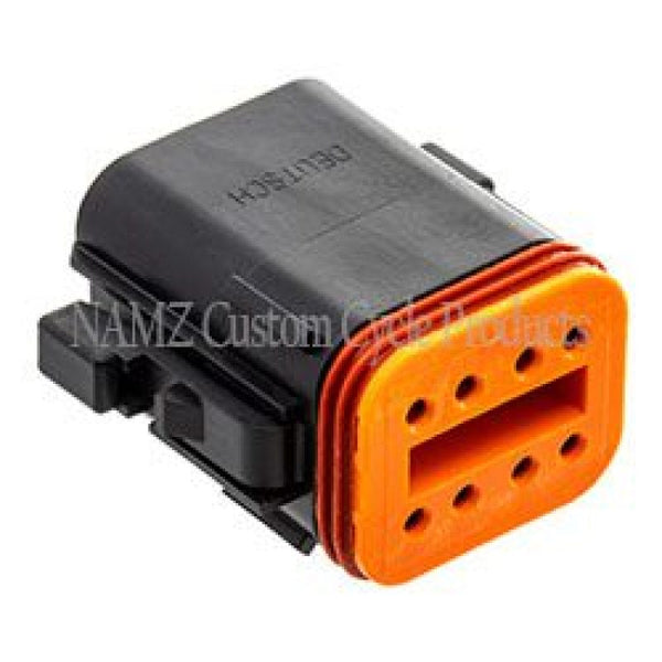 NAMZ Deutsch DT Series 8-Wire Plug & Wedgelock - Black (Repl. HD 72118-94BK) - Bull Strap