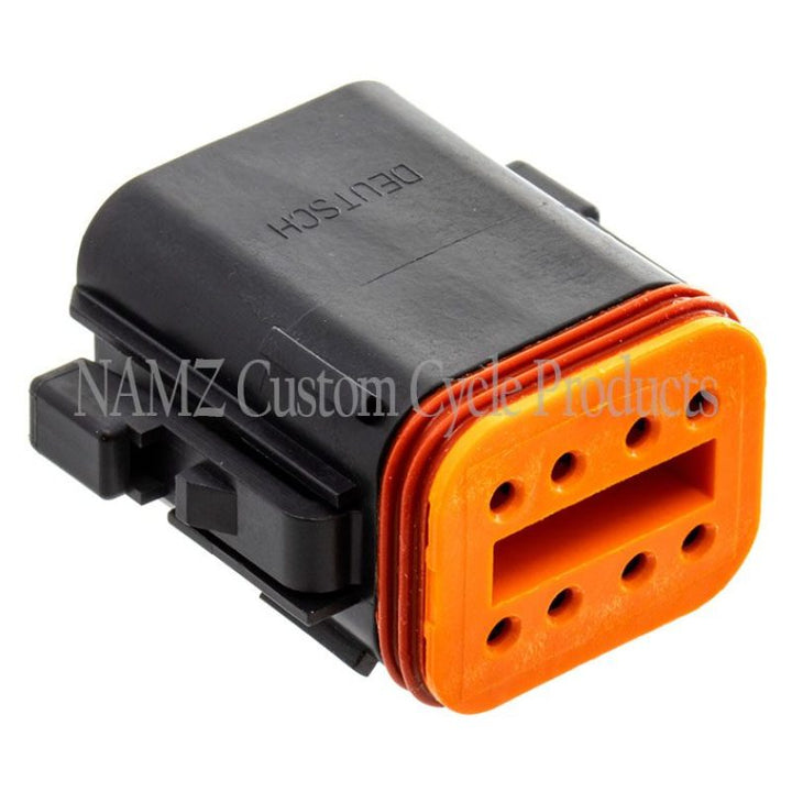 NAMZ Deutsch DT Series 8-Wire Plug & Wedgelock - Black (Repl. HD 72118-94BK) - Bull Strap