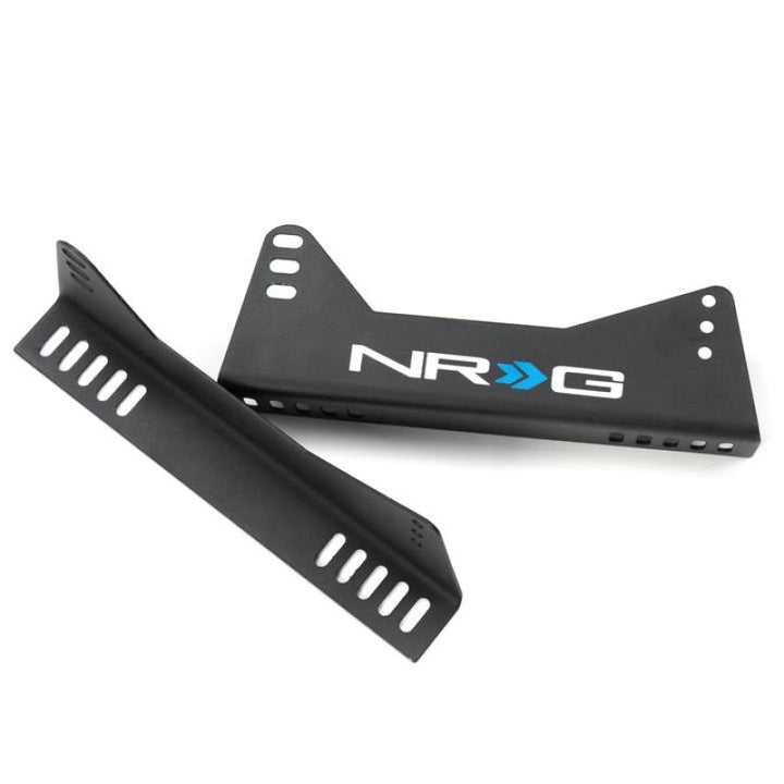 NRG Bucket Seat Side Bracket - 2pc w/ NRG Logo - Bull Strap