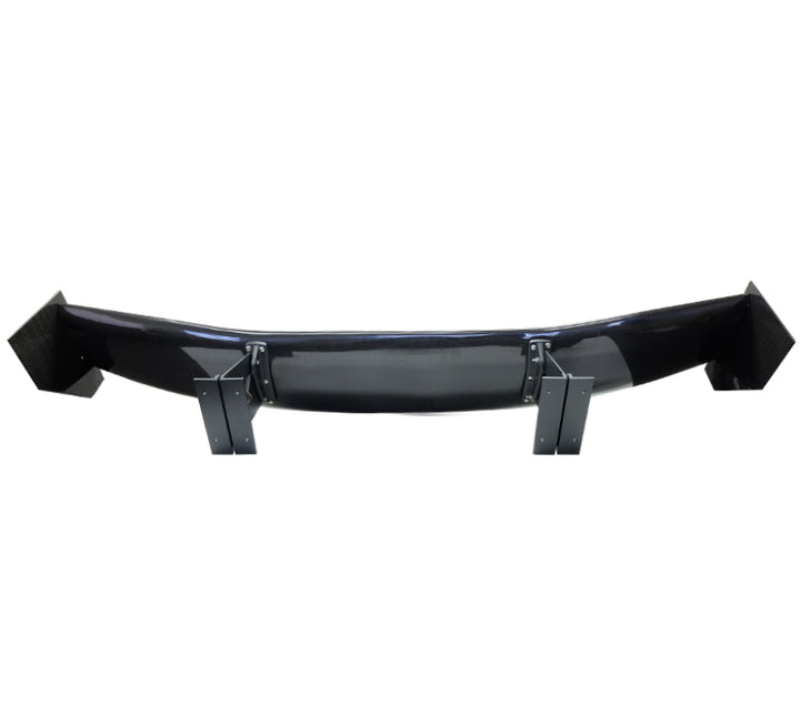 NRG Carbon Fiber Spoiler - Universal (59in.) NRG Logo Large End Plates - Bull Strap