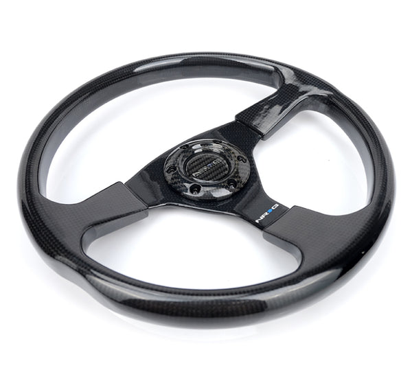 NRG Carbon Fiber Steering Wheel 350mm - Bull Strap