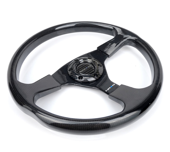 NRG Carbon Fiber Steering Wheel 350mm - Bull Strap