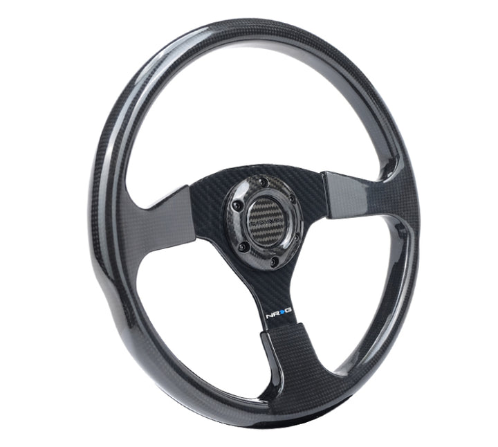 NRG Carbon Fiber Steering Wheel 350mm - Bull Strap