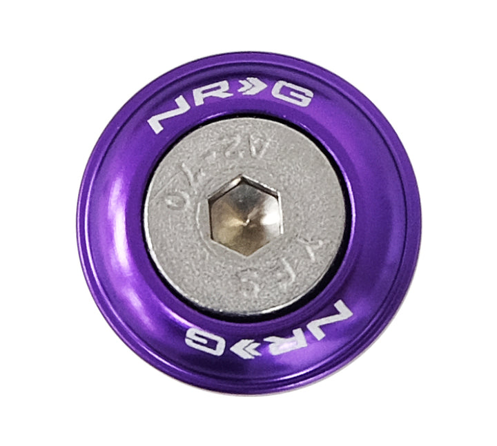 NRG Fender Washer Kit w/Rivets For Plastic (Purple) - Set of 10 - Bull Strap