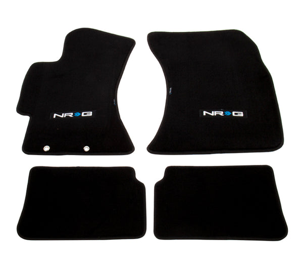 NRG Floor Mats - 2009-2011 Subaru Impreza WRX/STi (NRG Logo) - 4pc. - Bull Strap