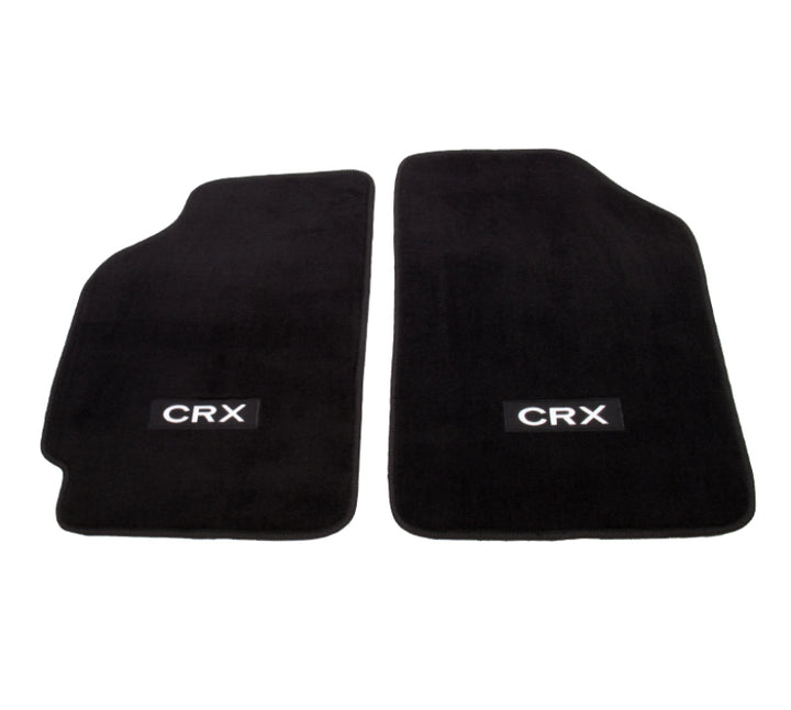 NRG Floor Mats - 88-91 Honda Civic (CRX Logo) - 2pc. - Bull Strap
