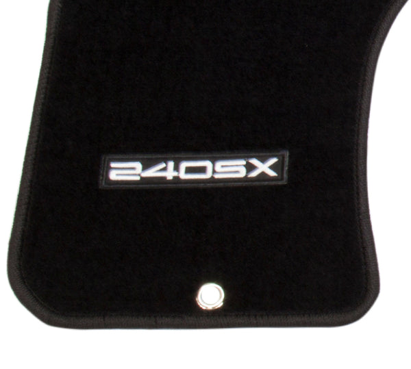 NRG Floor Mats - 89-98 Nissan 240SX (240SX Logo) - 2pc. - Bull Strap
